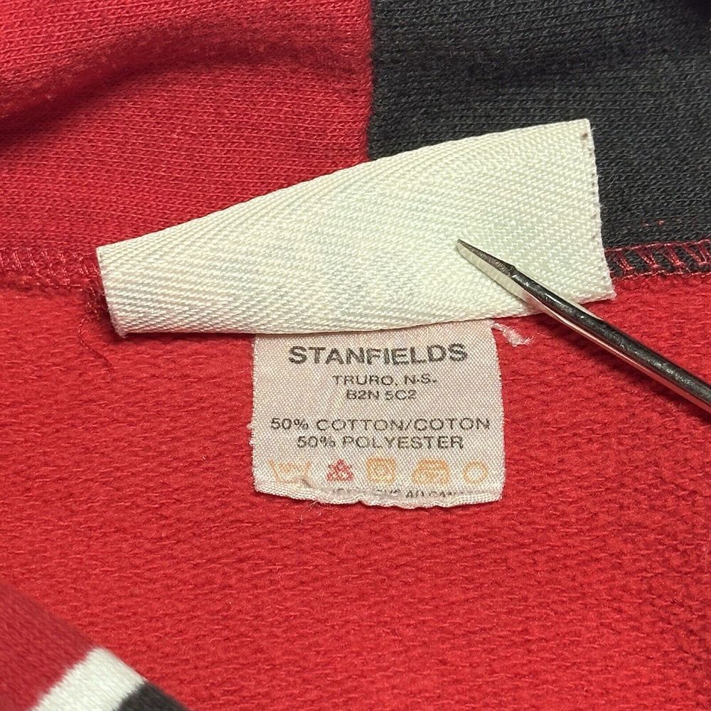 Vintage 1990s Black Red Bulls Colorway Lightweight Mock Neck Sweater Size Large - Picture 10 of 16